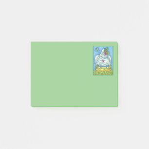 LUSTIGE IRISCHE HENNE, GRÜNE EIER UND KLEEBLÄTTER  POST-IT KLEBEZETTEL
