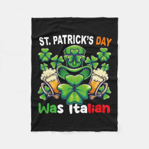Lustige irische italienische St. Patricks Day Frau Fleecedecke