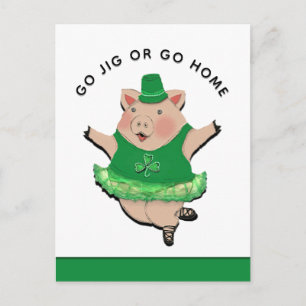 Lustige irische Jig St. Patrick's Day Postkarte