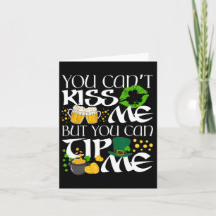 Lustige irische St. Patrick's Day-Kellnerin Sham Karte