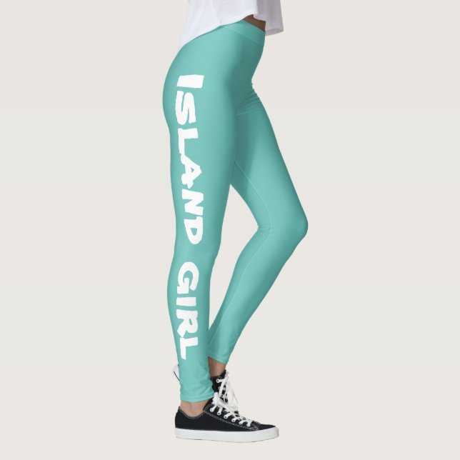 lustige ISLAND GIRL-Typografie | Leggings (Rechts)