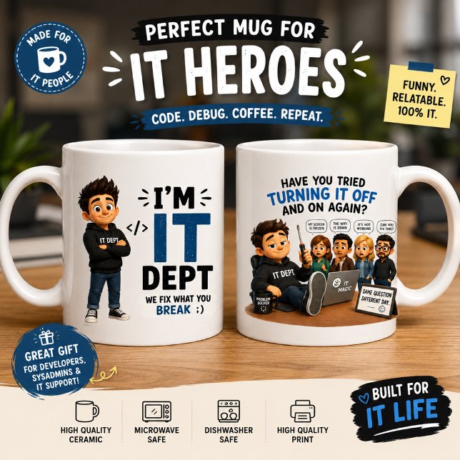 Lustige IT-Abteilung Tasse -Programmierer & Tech-S (Von Creator hochgeladen)
