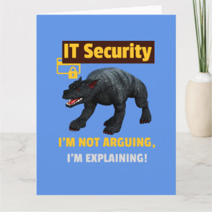 Lustige IT-Sicherheit Erklärt Tech Humor Design Karte