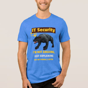 Lustige IT-Sicherheit Erklärt Tech Humor Design Tri-Blend Shirt
