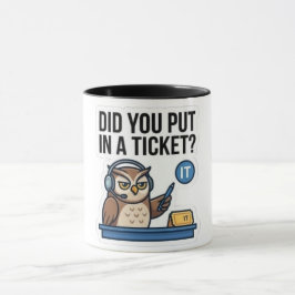 Lustige IT-Support-Eule-Kaffeetasse - "Haben Sie e Tasse