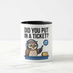 Lustige IT-Support-Eule-Kaffeetasse - "Haben Sie e Tasse