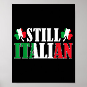 Lustige italienische Kleeblätter St. Patrick's Day Poster