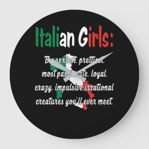 LUSTIGE ITALIENISCHE MÄDCHEN GROßE WANDUHR