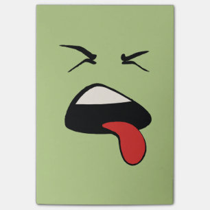 Lustige Jade-Grün-Post-It Herr-Yuck Face Post-it Klebezettel