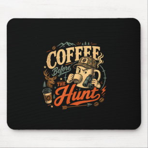 Lustige Jagd Kaffee Männer Frauen Retro 70er Vinta Mousepad