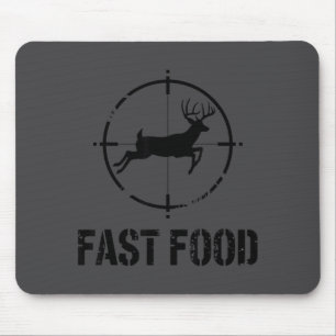 Lustige Jagdzitat Schnellimbiss Weißwedelhirsch Jä Mousepad