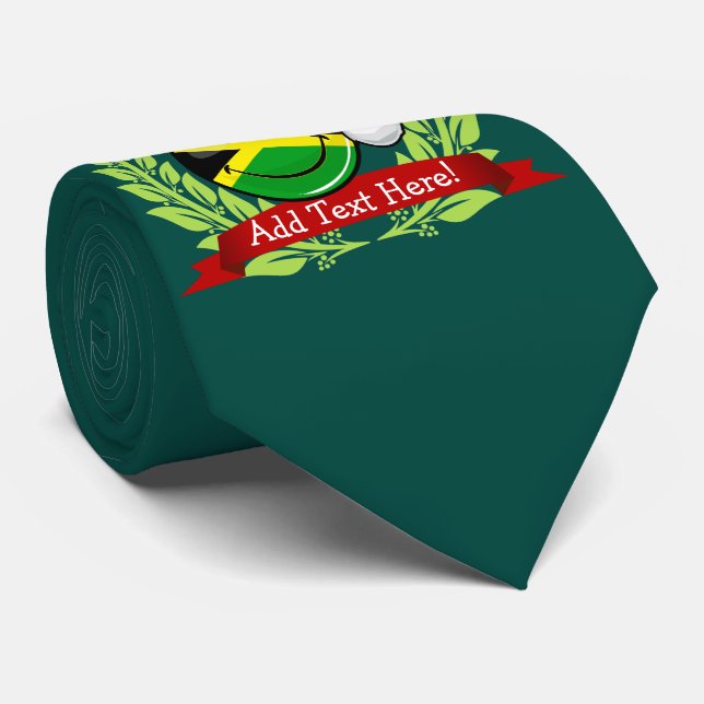 Lustige jamaikanische Flaggen-Weihnachtsart Krawatte (Gerollt)