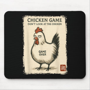 Lustige japanische Kunst Hühner Spiel Grafik T-Shi Mousepad
