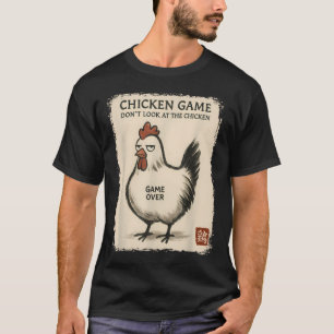 Lustige japanische Kunst Hühner Spiel T-Shirt