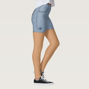 Lustige Jeans "schließt " kurz Leggings