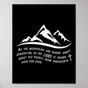 Lustige Jerusalem Berge Herr Kreuz Jesus Christi Poster