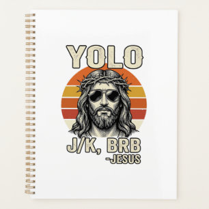 Lustige Jesus Vintage-Sonnenuntergang-Gravur-Zitat Planer