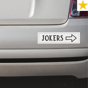 Lustige Joker Nach Rechts Pfeil Autoaufkleber