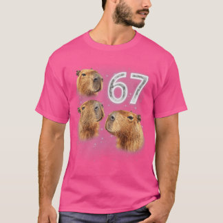Lustige Jungen Mädchen 67 Meme Capybara Heulen bei T-Shirt