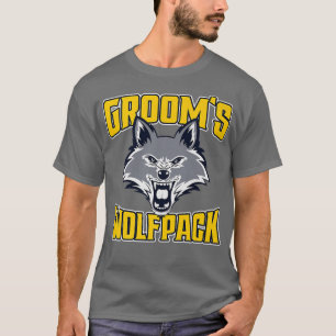 Lustige Junggesellenabschied Bräutigam Wolfpack Ho T-Shirt