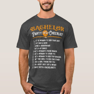 Lustige Junggesellenabschied-Checkliste für den Br T-Shirt