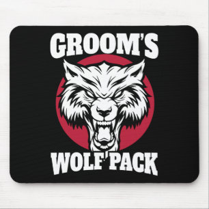 Lustige Junggesellenabschied des Bräutigams Wolfpa Mousepad