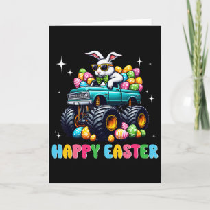Lustige Jungs Frohe Ostern Monster Truck Ostereier Karte