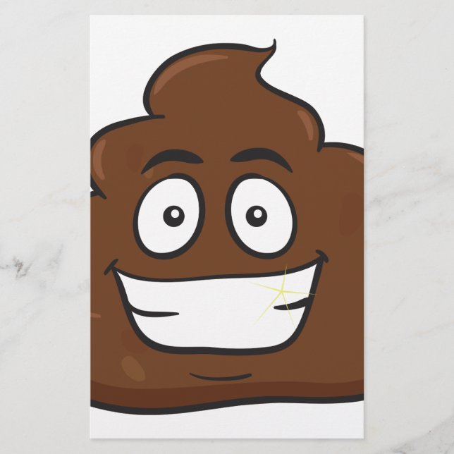 lustige kack-Emoji Briefpapier (Vorderseite)