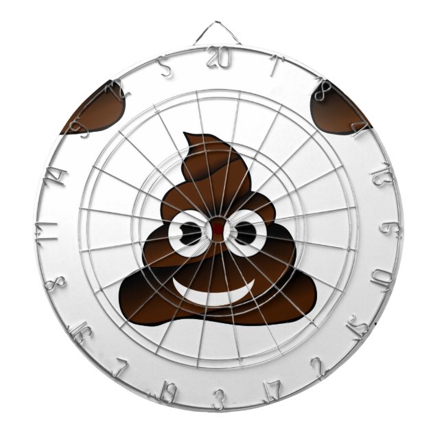 lustige kack-Emoji Dartscheibe (vorne)