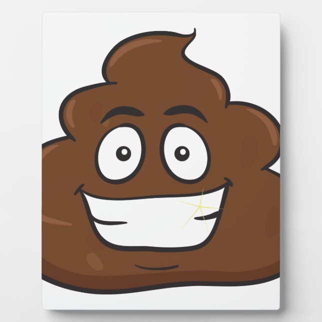 lustige kack-Emoji Fotoplatte (Vorderseite)