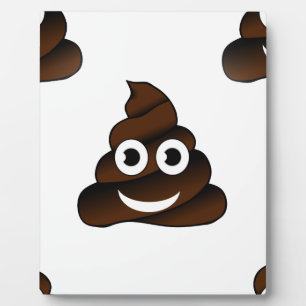 lustige kack-Emoji Fotoplatte