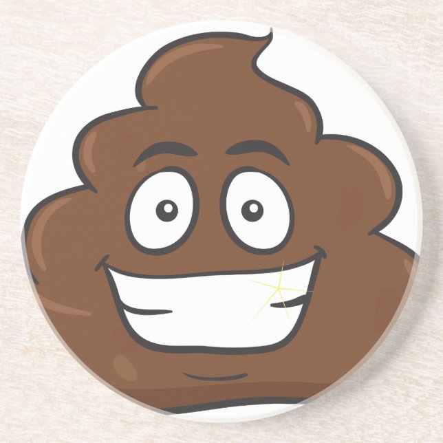 lustige kack-Emoji Getränkeuntersetzer (Vorne)