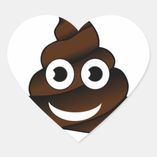 lustige kack-Emoji Herz-Aufkleber