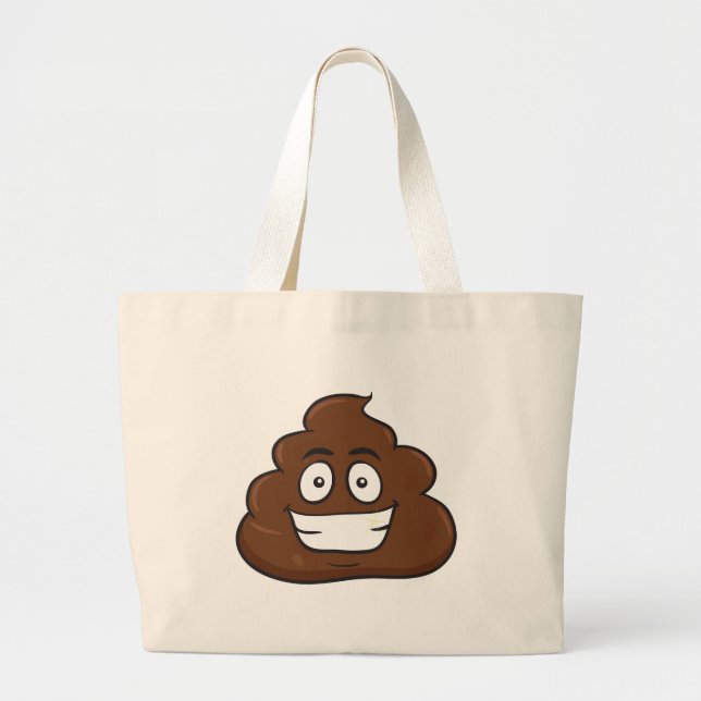lustige kack-Emoji Jumbo Stoffbeutel (Vorne)