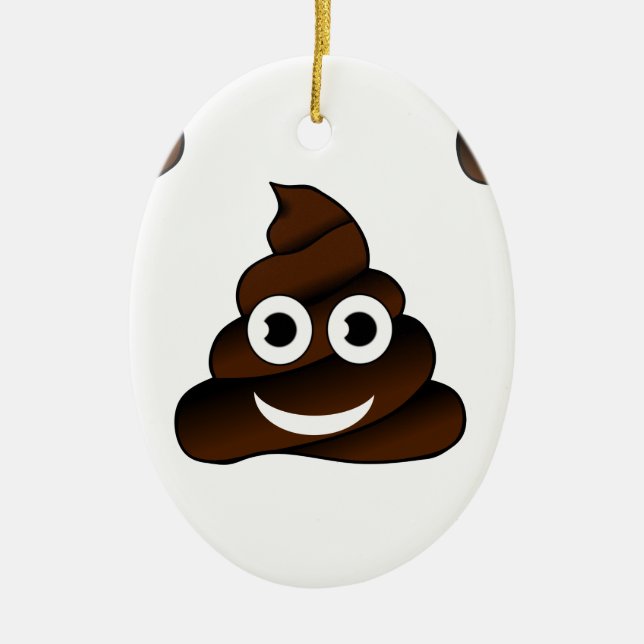 lustige kack-Emoji Keramik Ornament (Vorne)