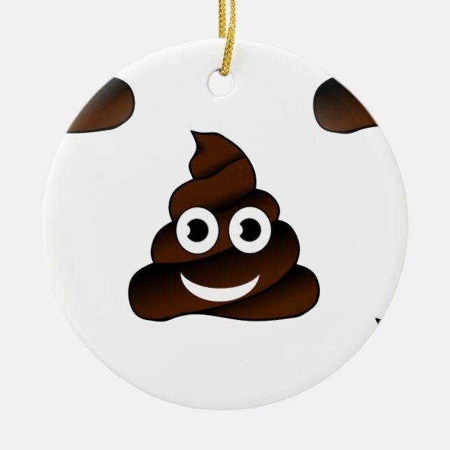 lustige kack-Emoji Keramik Ornament (Vorne)