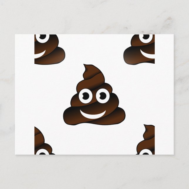 lustige kack-Emoji Postkarte (Vorderseite)