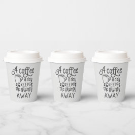 lustige Kaffee Bar Art Paper Cups Pappbecher