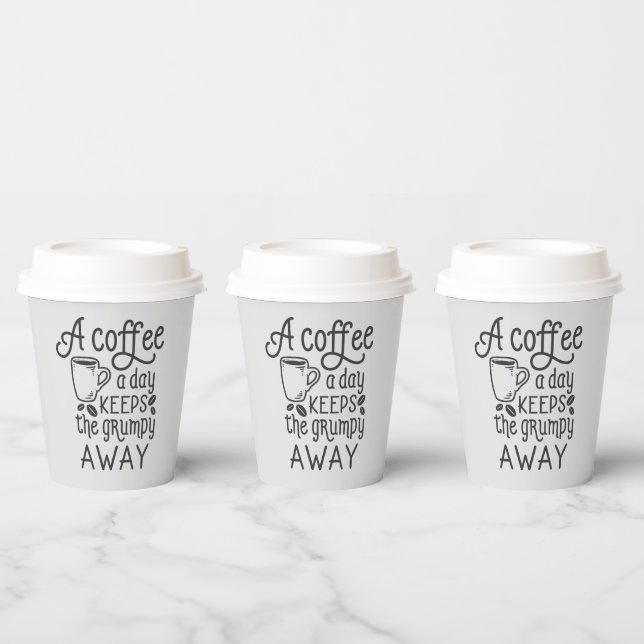 lustige Kaffee Bar Art Paper Cups Pappbecher (Multi)