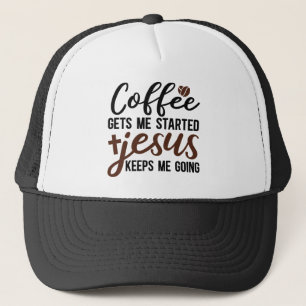 Lustige Kaffee-Jesus-Wortkunst Truckerkappe
