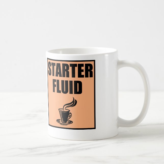 Lustige Kaffee-Starter-Flüssigkeit Kaffeetasse (Rechts)