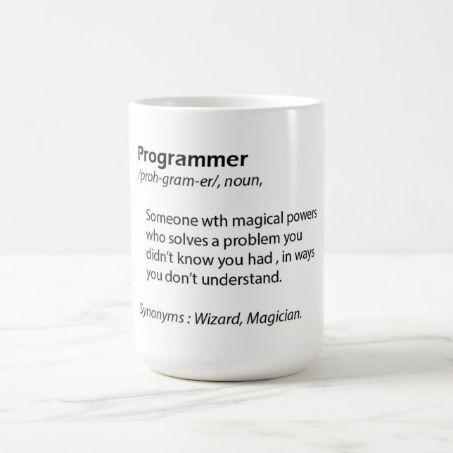 Lustige Kaffee-Tasse - Programmiererdefinition - Kaffeetasse (Mittel)