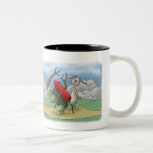 Lustige Kaffee-Tassen: Arbeiten intelligenter Zweifarbige Tasse