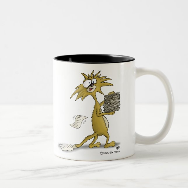 Lustige Kaffee-Tassen: Lassen Sie den Druck Zweifarbige Tasse (Rechts)