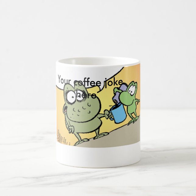 Lustige Kaffee-Witz-Cartoon-Tasse Tasse (Mittel)