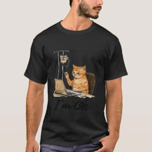 Lustige Kaffeekatze für Kaffeeliebhaber, Homeoffic T-Shirt