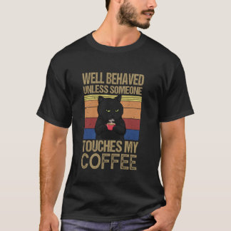 Lustige Kaffeekatze Koffein Kaffeeliebhaber T-Shirt