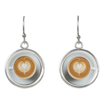 Lustige Kaffeeliebhaber Latte Art Cappuccino Ohrri