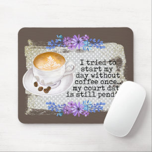 lustige Kaffeeliebhaber Wortart Mousepad