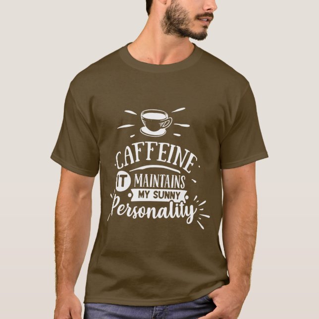 lustige Kaffeemarke T-Shirt (Vorderseite)